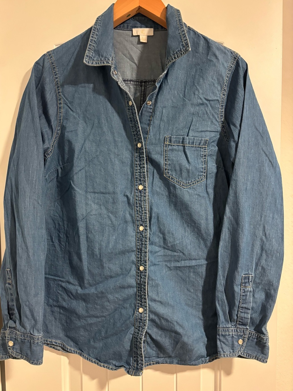 Charming Charlie Women cotton‎ Long Sleeve Shirt L